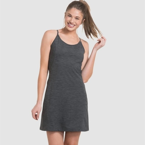 Kuhl Dresses & Skirts - NWT Kuhl Skulpt Charcoal Grey Athletic Built in Sports Bra Stretchy Dress